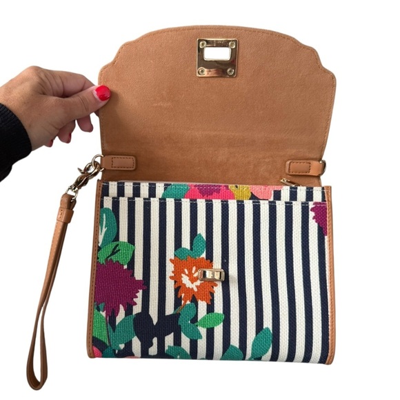 Spartina 449 Floral Stripe Crossbody Wallet Bag - Picture 4 of 6
